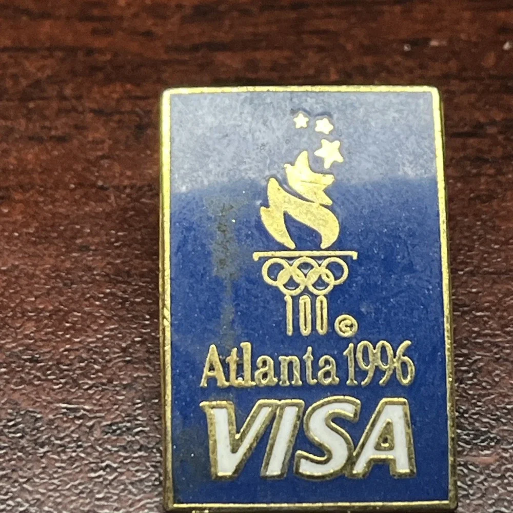 1996 Atlanta Olympics Visa‎ Credit Card Sponsor Lapel Hat Pin